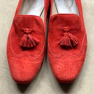 Red Suede Loafers Size 8